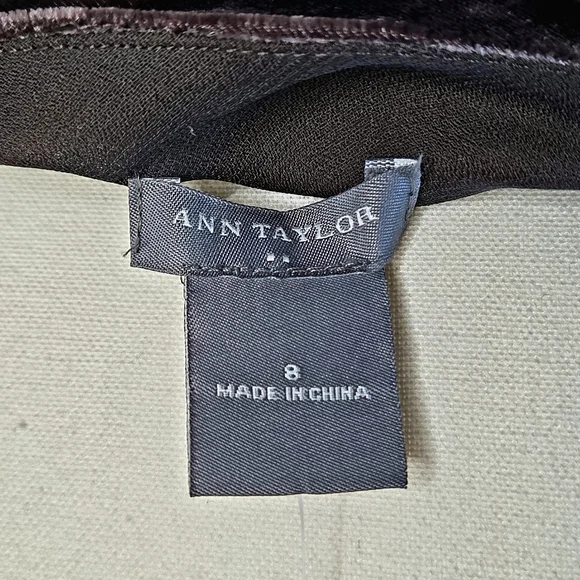 ANN TAYLOR Satin Cowl Neck Blouse - Rich Brown| Size 8 (NWT) - Picture 11 of 13